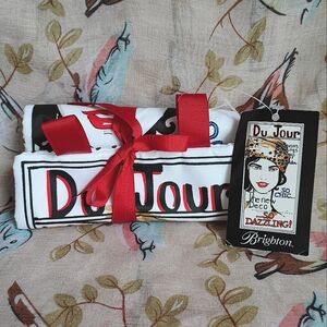 Brighton Chic Du Jour Travel Jewelry Roll Wrap Storage Travel Case